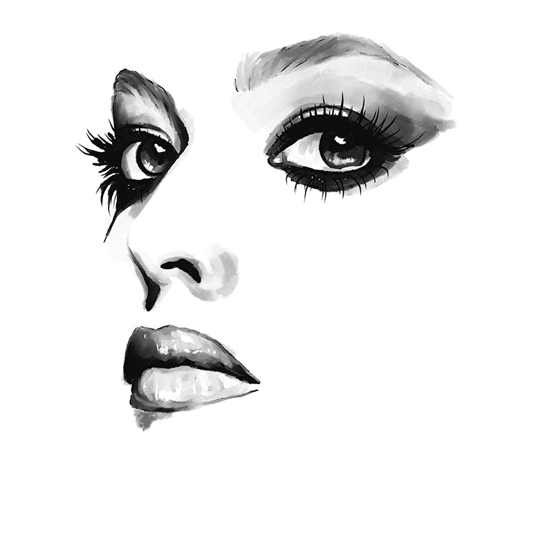 Minimalistic Portrait, iPad Drawing, Art Commission, Custom, Digital Artwork, Personalized portrait