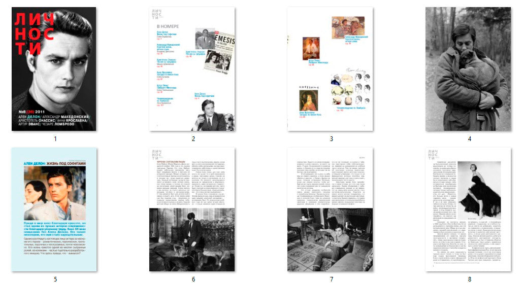 Alain Delon, Russian magazine, Cover, DIGITAL LISTING, Instant Download
