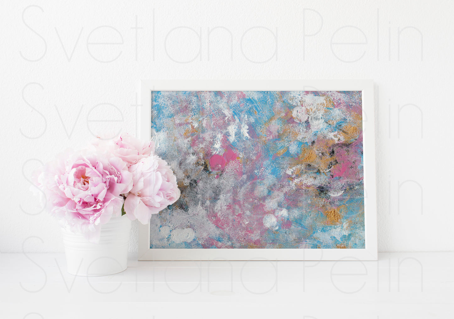 Modern Abstract Art, Acrylic Painting, ART PRINT Signed by Artist