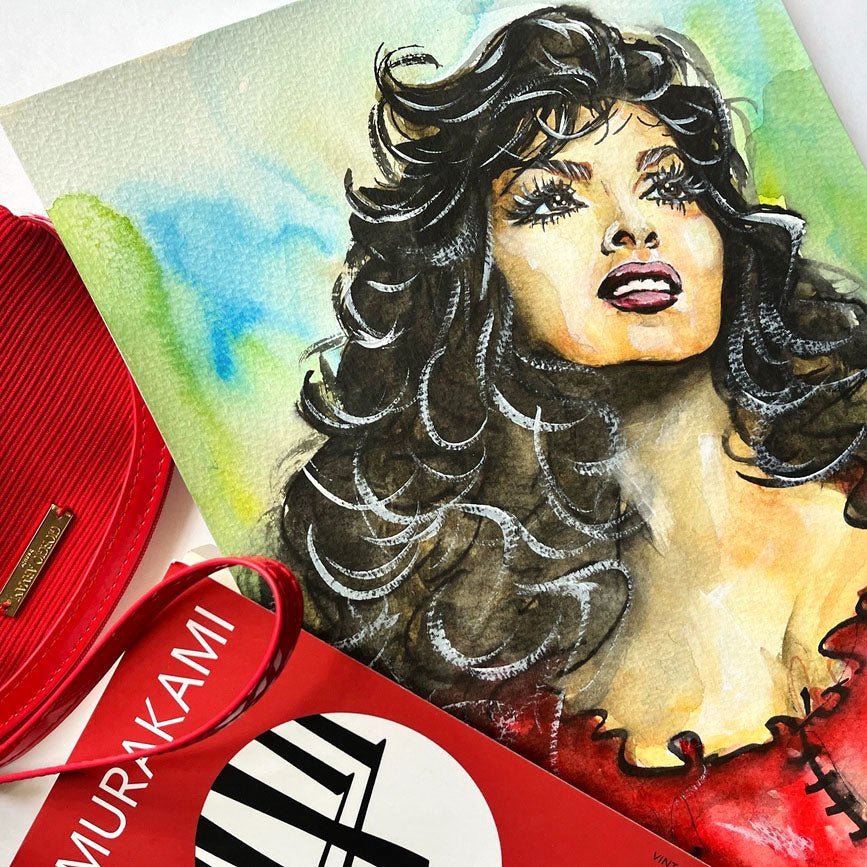 Gina Lollobrigida, Esmeralda, Notre-Dame de Paris, ORIGINAL Watercolor Painting, Artwork by Svetlana Pelin