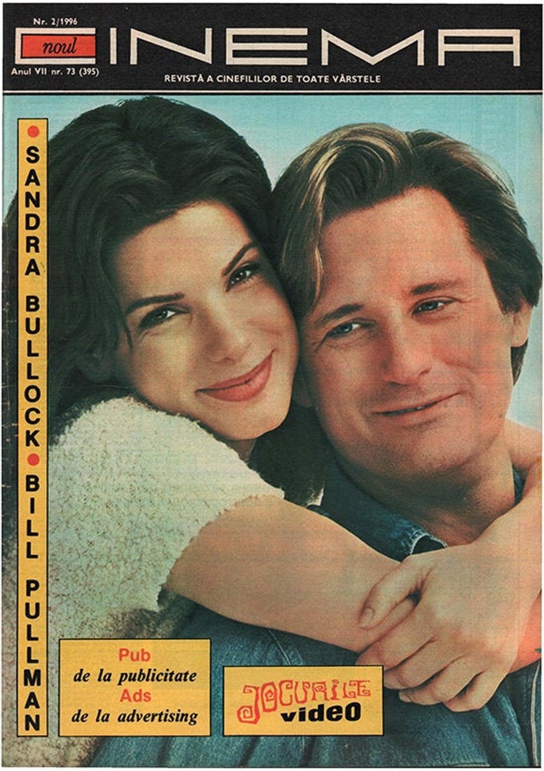Sandra Bullock, Bill Pullman, Romanian magazine, Cover, DIGITAL LISTING, Instant Download