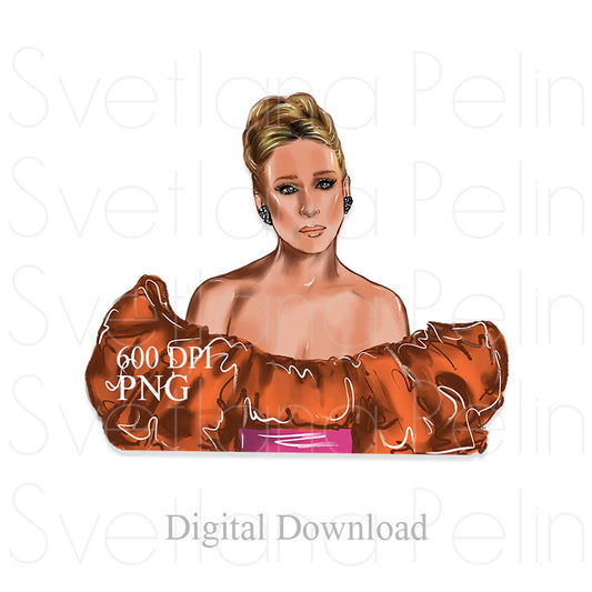 Sarah Jessica Parker, Digital Sticker, PNG, INSTANT Download