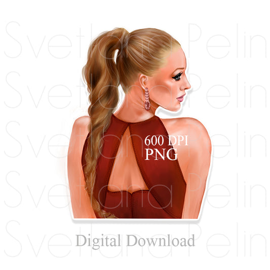 Blake Lively, Digital Sticker, PNG, INSTANT Download