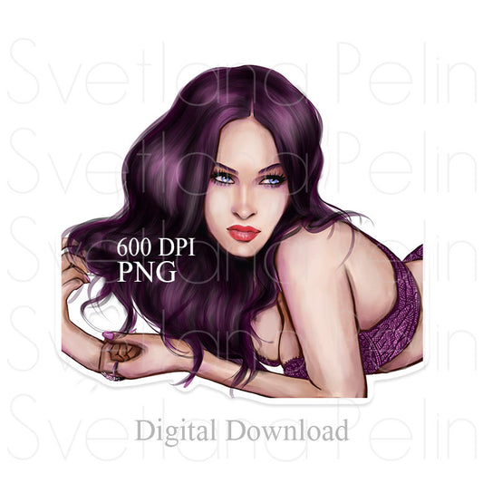Megan Fox, Digital Sticker, PNG, INSTANT Download