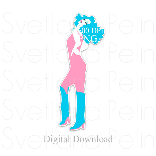 Diana Ross, Digital STICKER, PNG, INSTANT Download