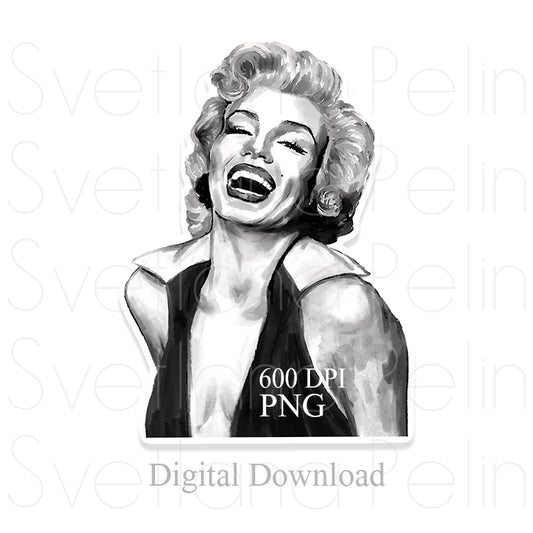 Marilyn Monroe, Miss America Pageant Parade, Smile,  Digital Sticker, PNG, INSTANT Download