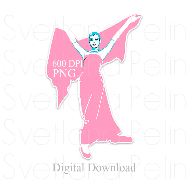 Audrey Hepburn, Funny face, Digital STICKER, PNG, INSTANT Download