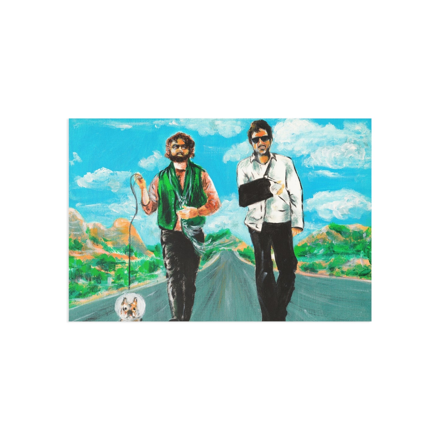 Zach Galifianakis, Robert Downey, Due Date, Fine Art Postcards