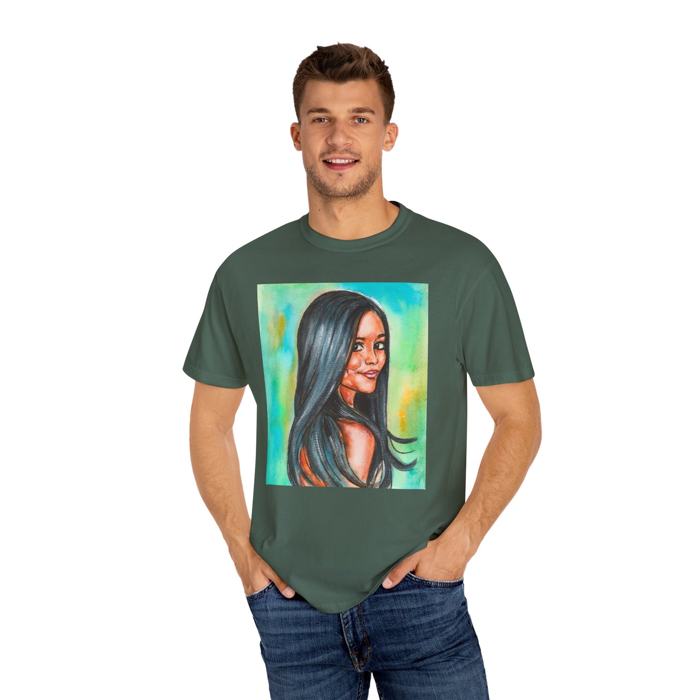 Jenna Ortega, Unisex Garment-Dyed T-shirt