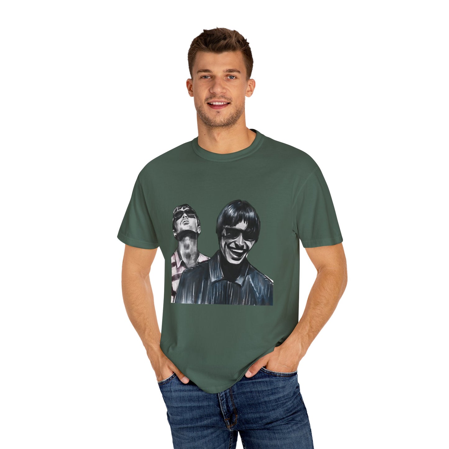 Liam & Noel Gallagher, Oasis, Unisex Garment-Dyed T-shirt