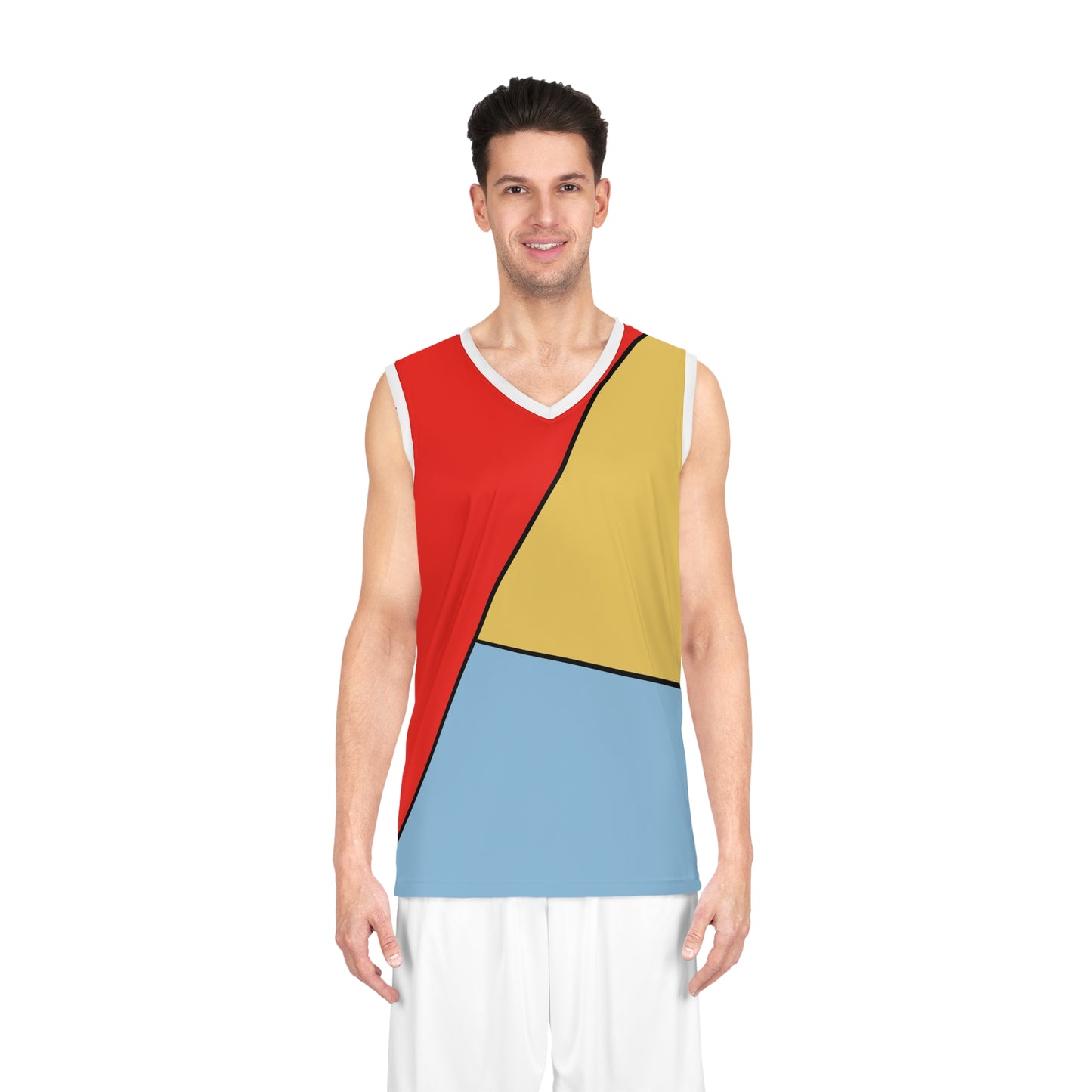 Red, Yellow, Blue, Basketball Jersey (AOP)