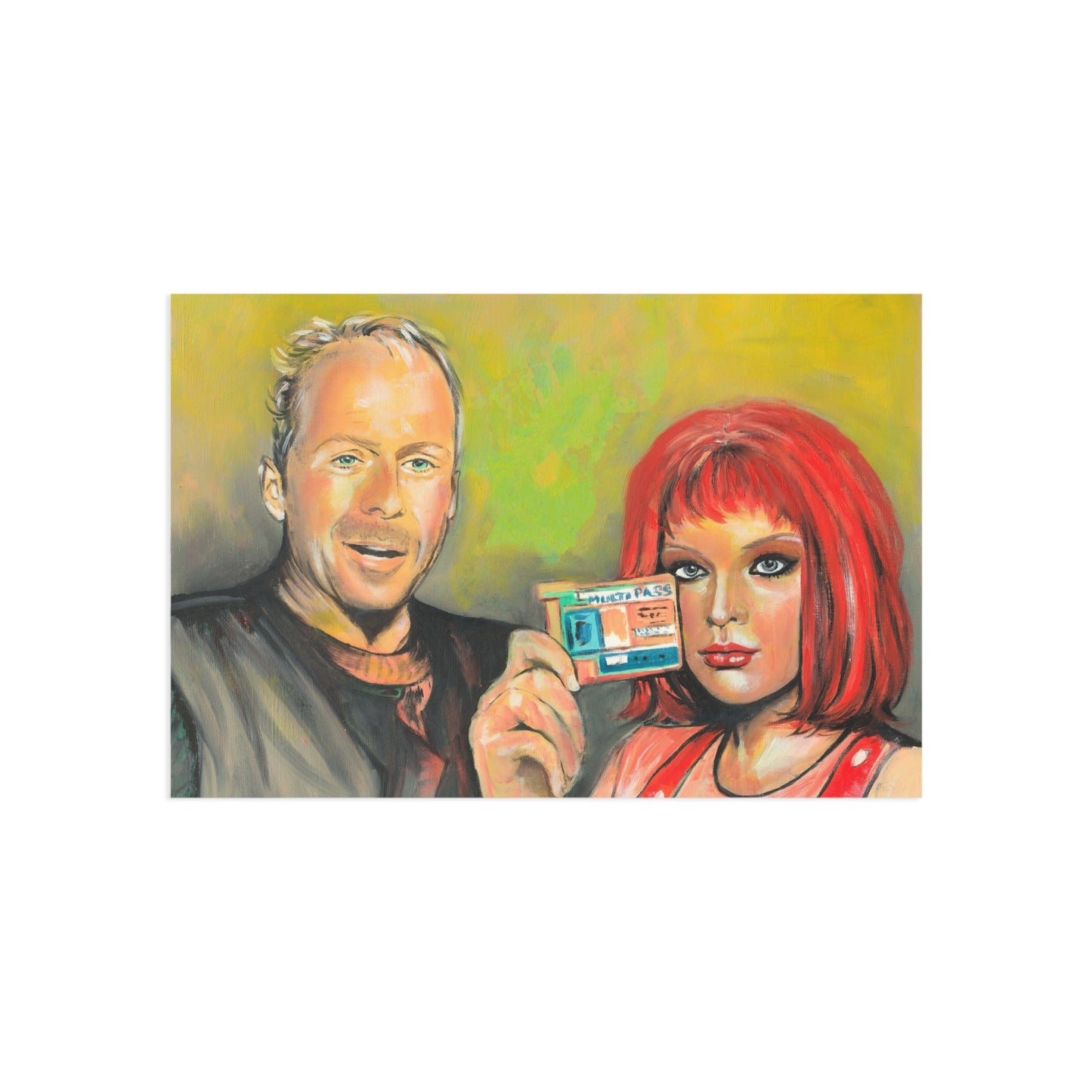 Bruce Willis, Milla Jovovich, The Fifth Element, Fine Art Postcards