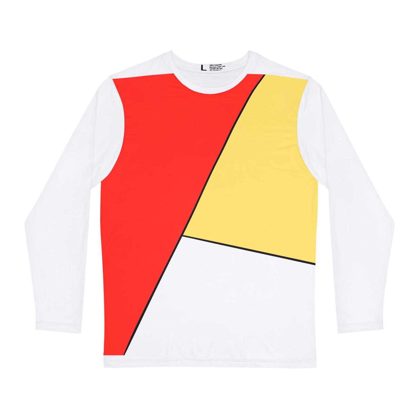 Red, Yellow, White, Men's Long Sleeve Shirt (AOP)