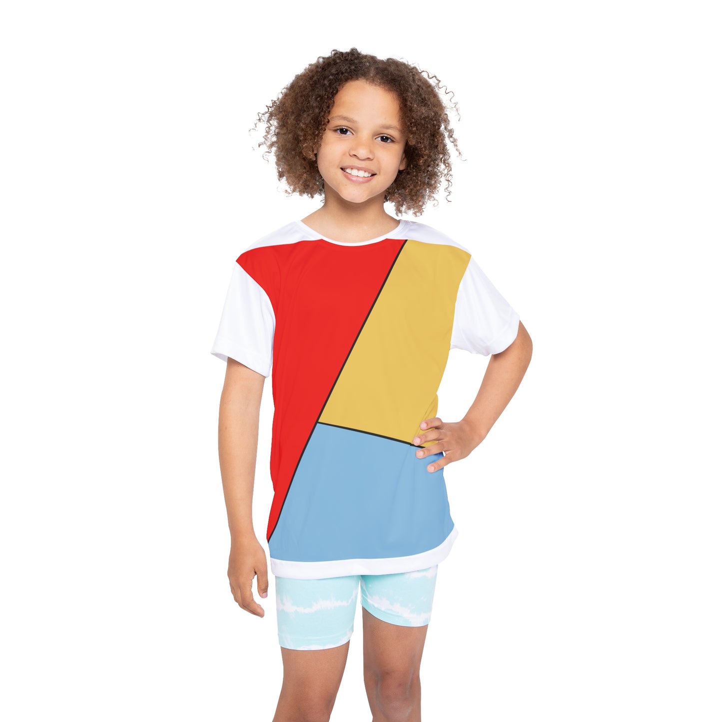 Red, Yellow, Blue, Kids Sports Jersey (AOP)