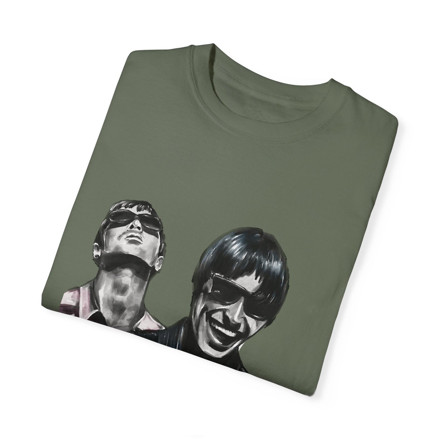 Liam & Noel Gallagher, Oasis, Unisex Garment-Dyed T-shirt