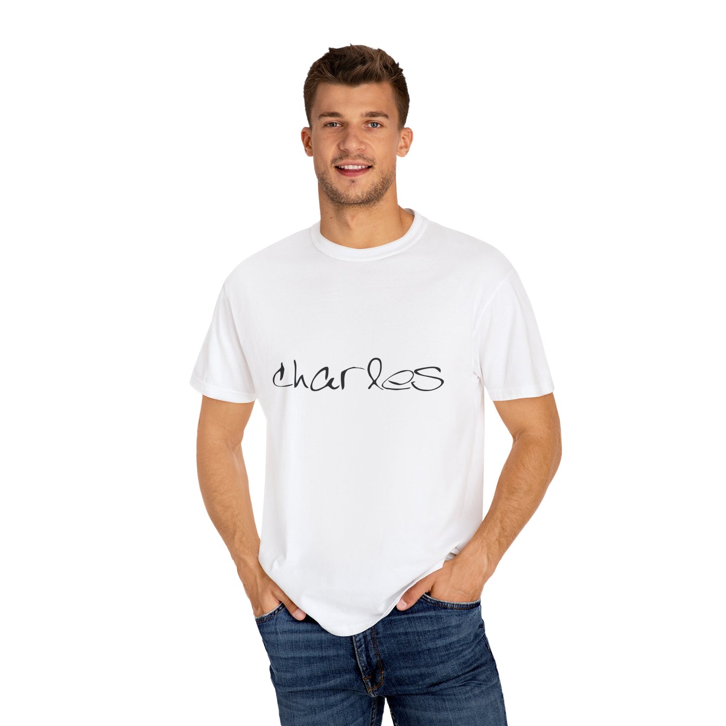 Charles, Man, Boy, Name, Unisex Garment-Dyed T-shirt