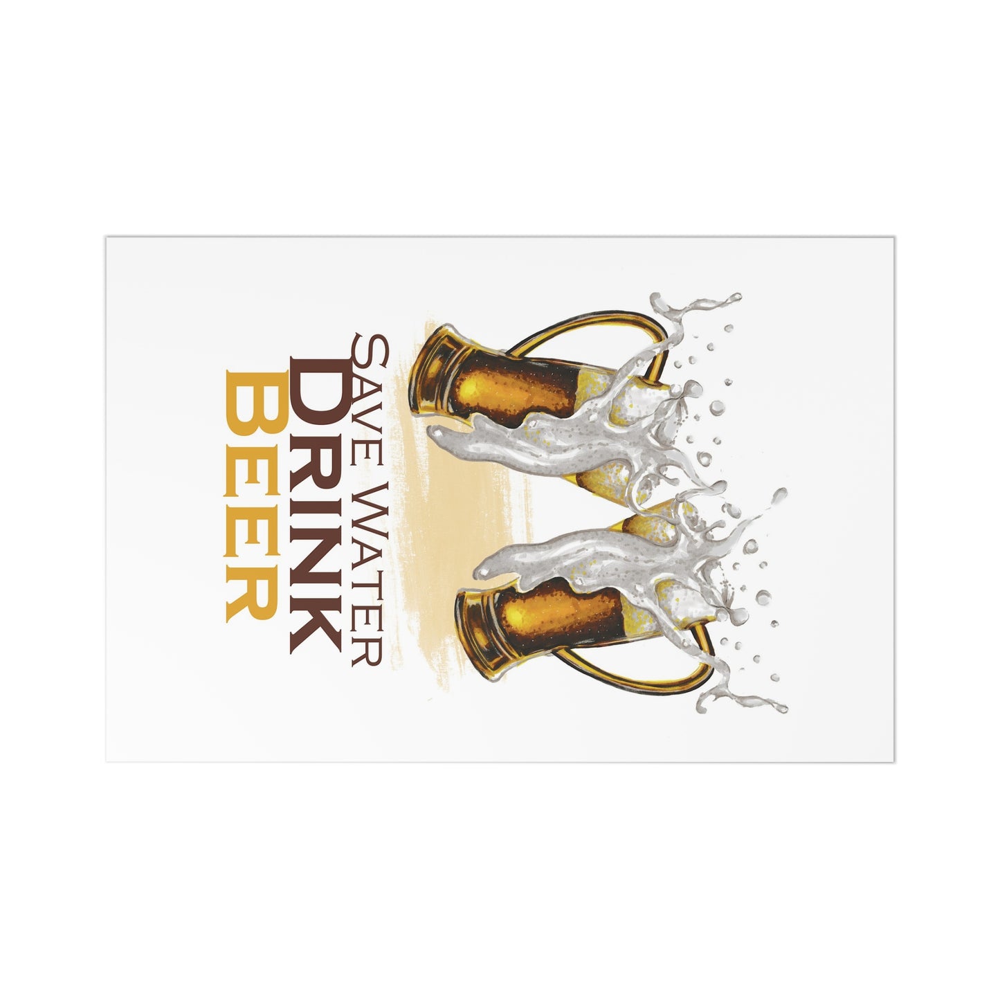 Drink Beer Save Water, Card for Him, Postcards (7 pcs)