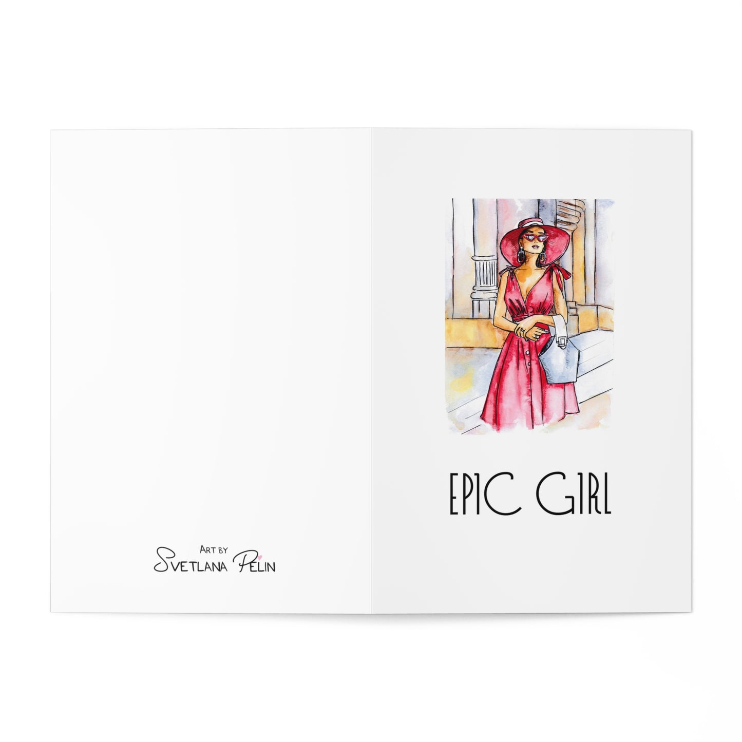 Epic Girl, Card for Her, Greeting Cards (7 pcs)