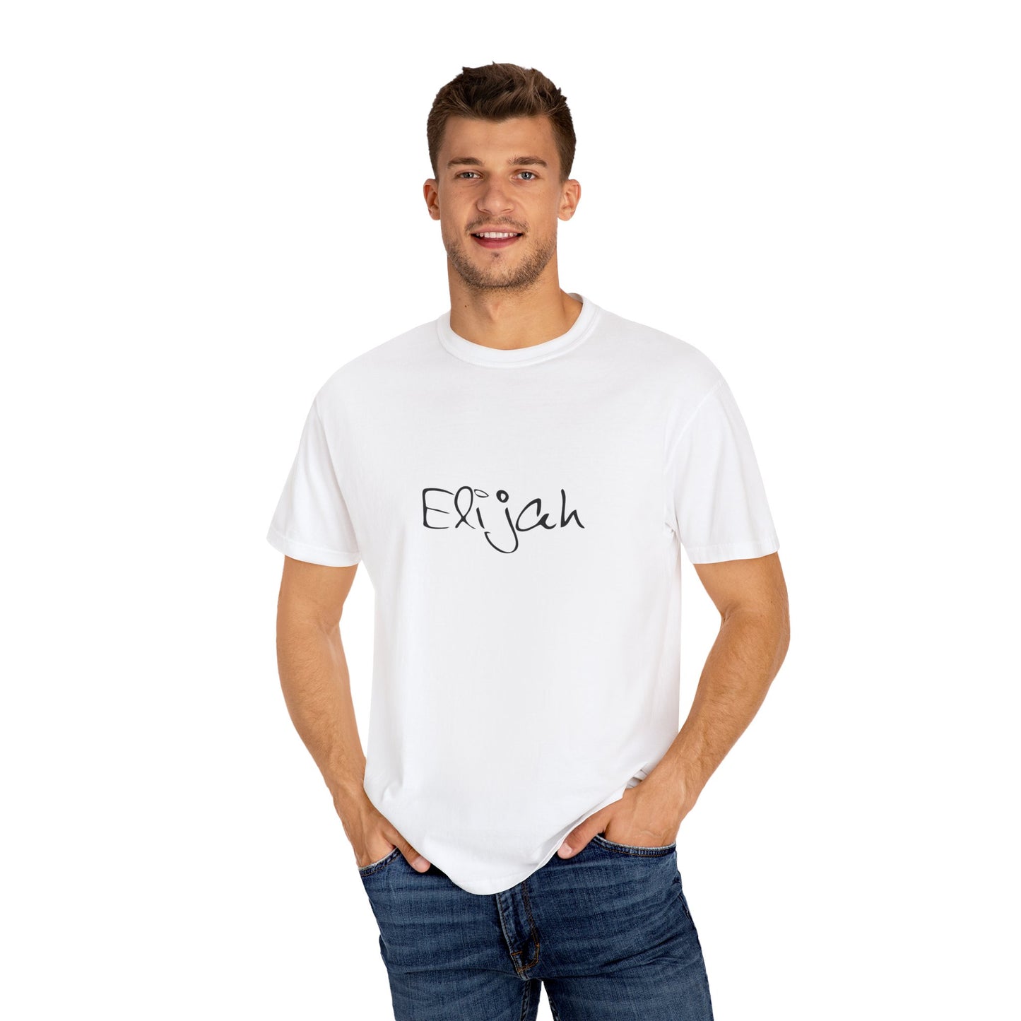 Elijah, Man, Boy, Name, Unisex Garment-Dyed T-shirt