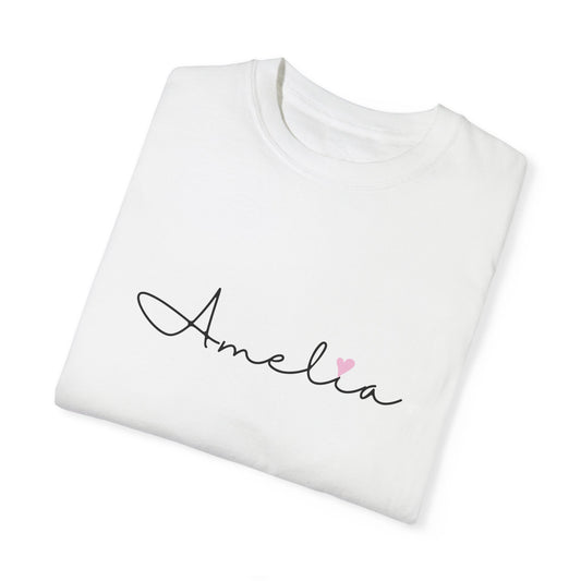 Amelia, Girl, Woman, Name, Unisex Garment-Dyed T-shirt