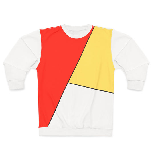 Red, Yellow, White, Unisex Sweatshirt (AOP)