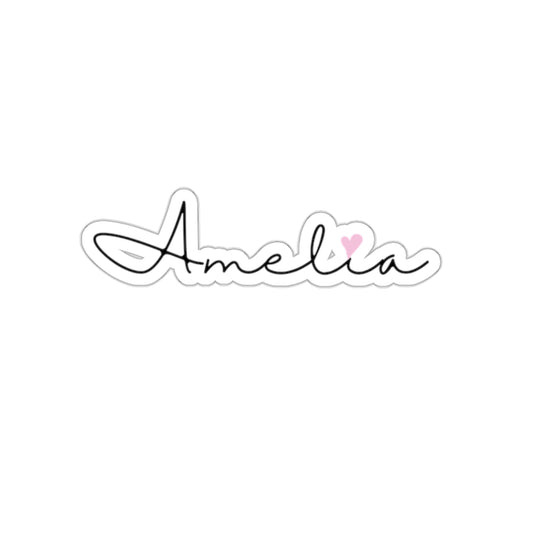 Amelia, Girl, Woman, Name, Kiss-Cut Stickers