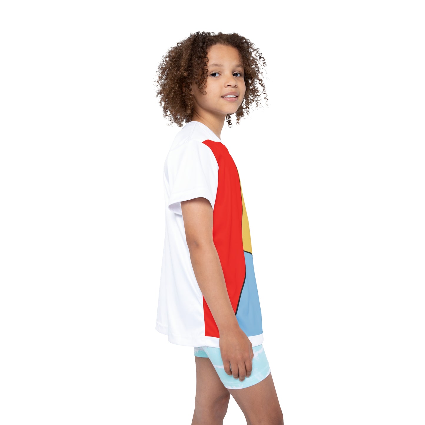 Red, Yellow, Blue, Kids Sports Jersey (AOP)