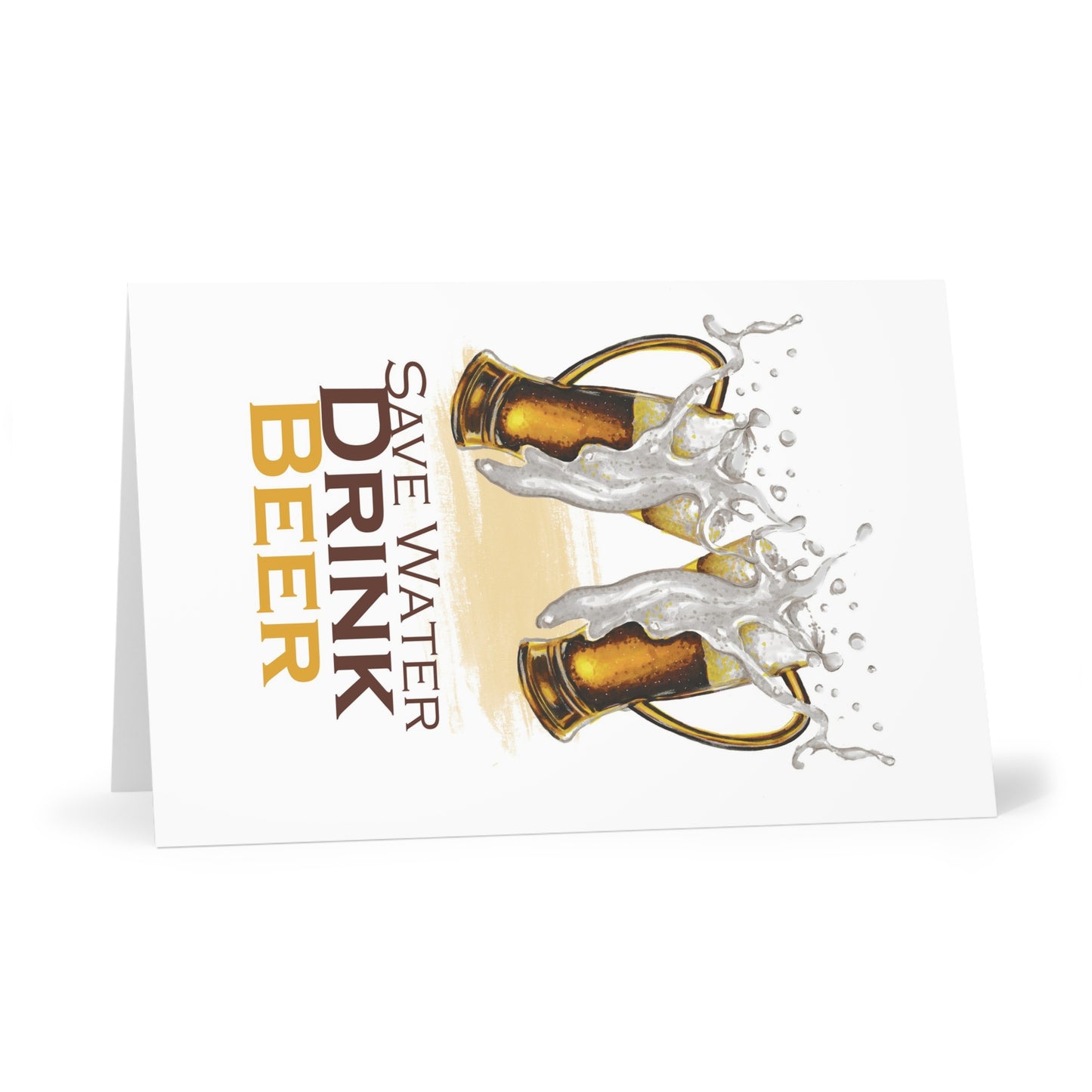 Drink Beer Save Water, Card for Him, Greeting Cards (7 pcs)