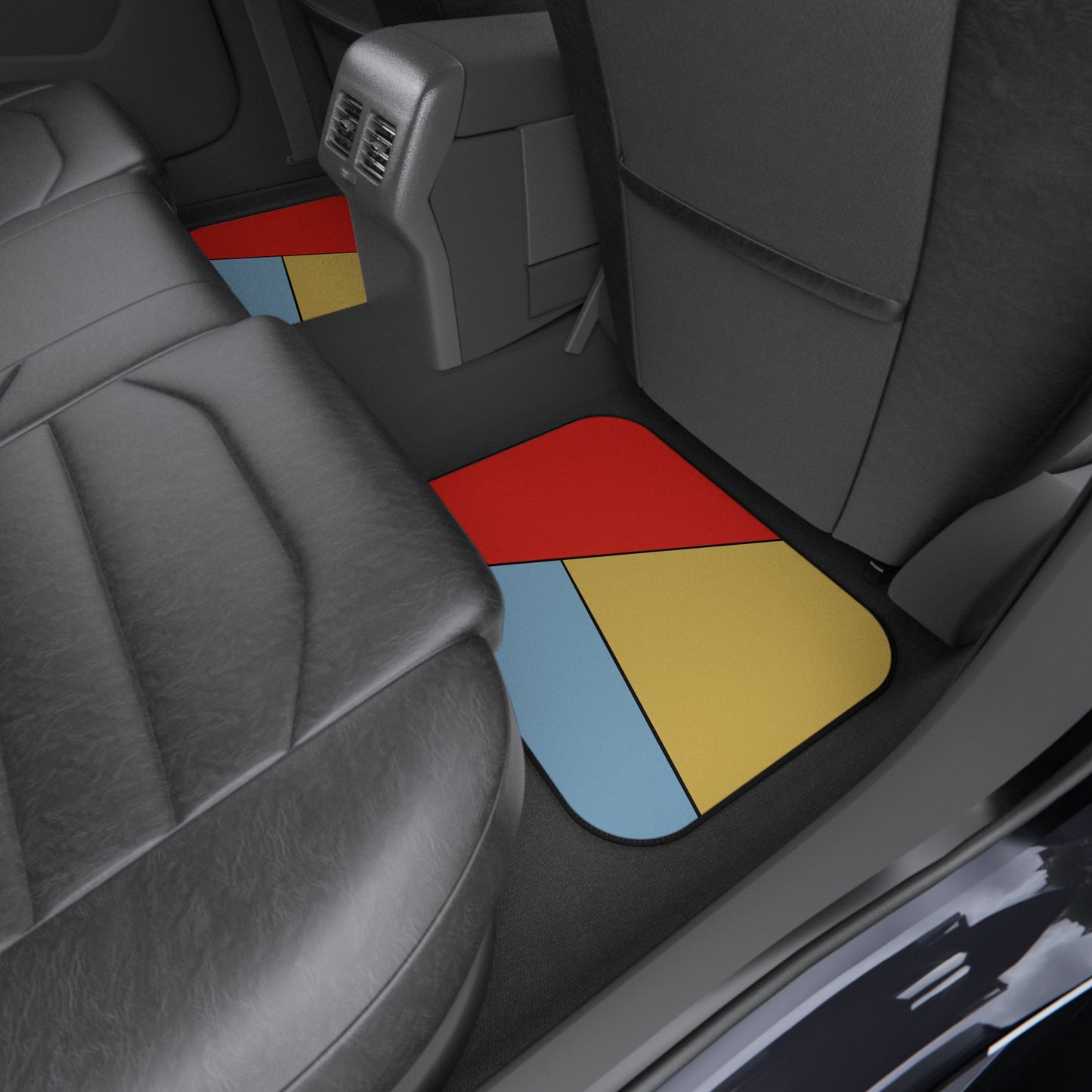 Red, Yellow, Blue, Car Mats (Set of 4)