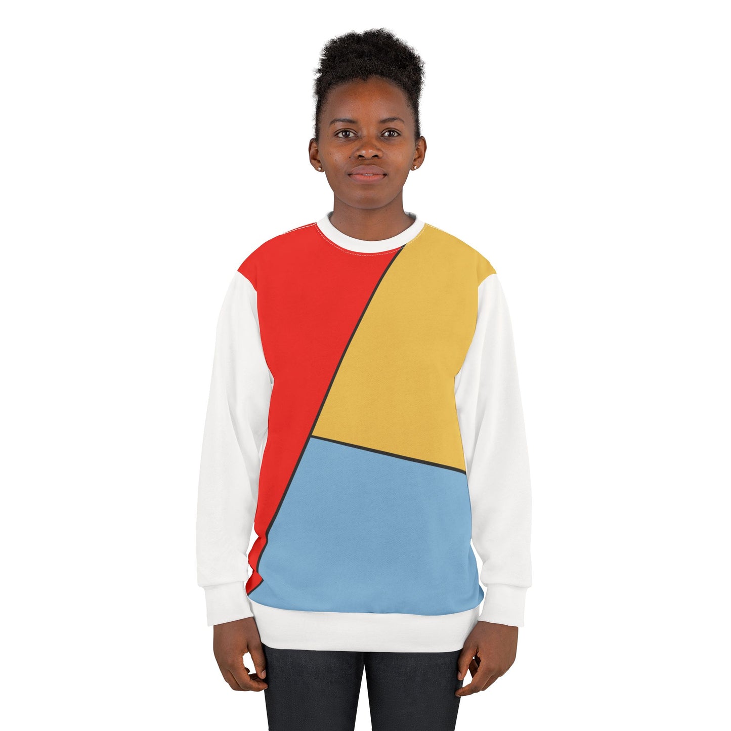 Red, Yellow, Blue, Unisex Sweatshirt (AOP)