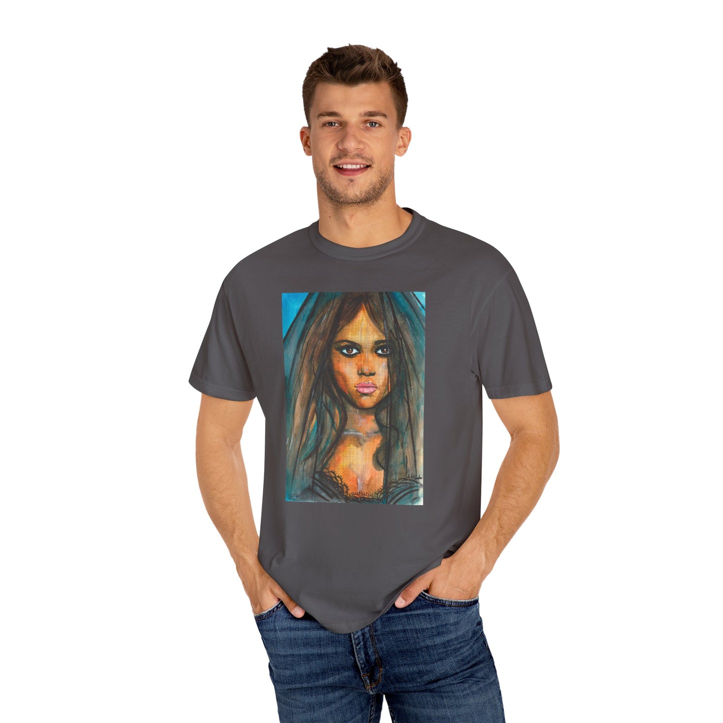 Jenna Ortega, Unisex Garment-Dyed T-shirt