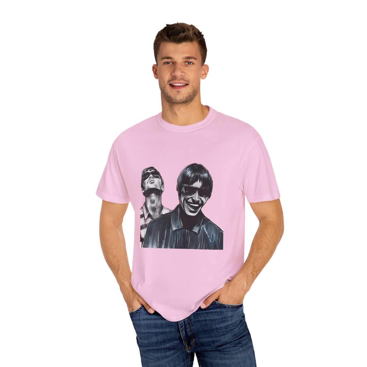 Liam & Noel Gallagher, Oasis, Unisex Garment-Dyed T-shirt