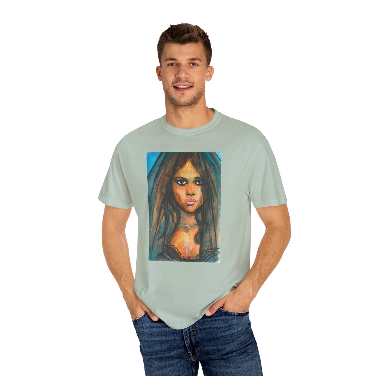 Jenna Ortega, Unisex Garment-Dyed T-shirt