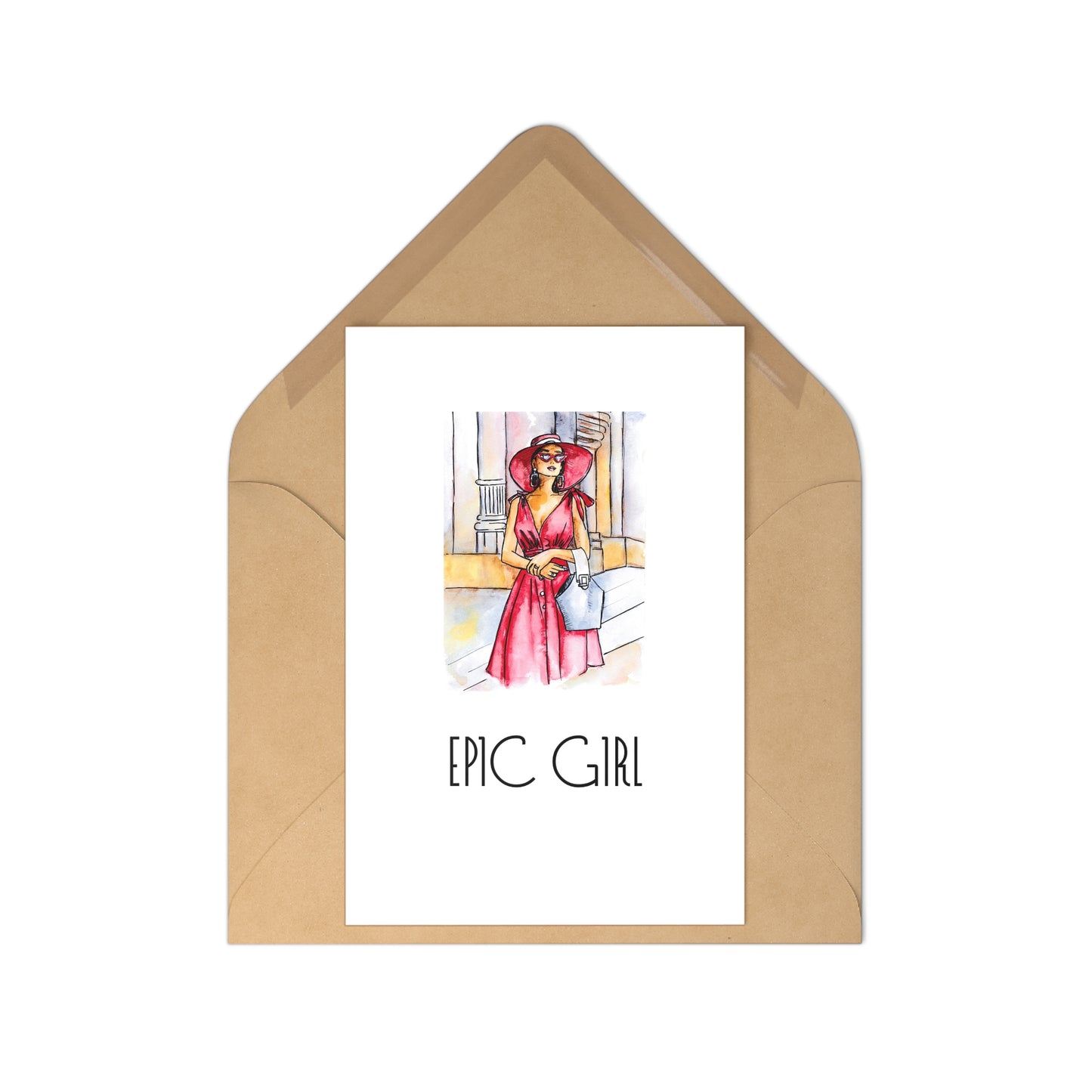 Epic Girl, Card for Her, Postcards (7 pcs)