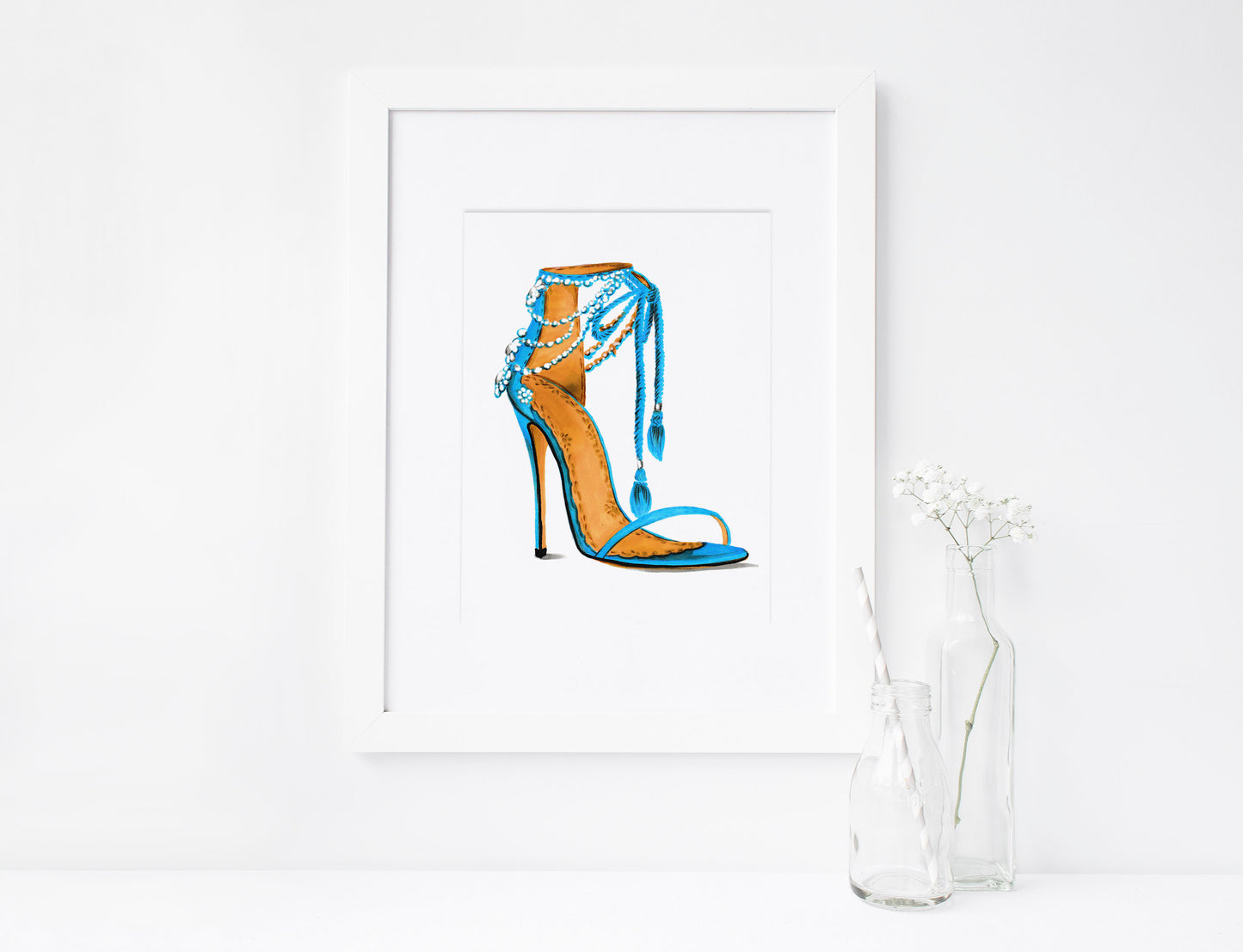 SET of 10, Women's Shoes, High-heel Sandals, Marker Illustration, Printable Art, INSTANT DOWNLOAD