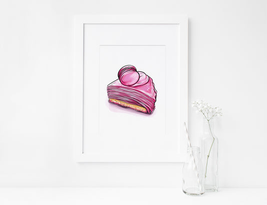 Pink cake, Printable Art, INSTANT DOWNLOAD