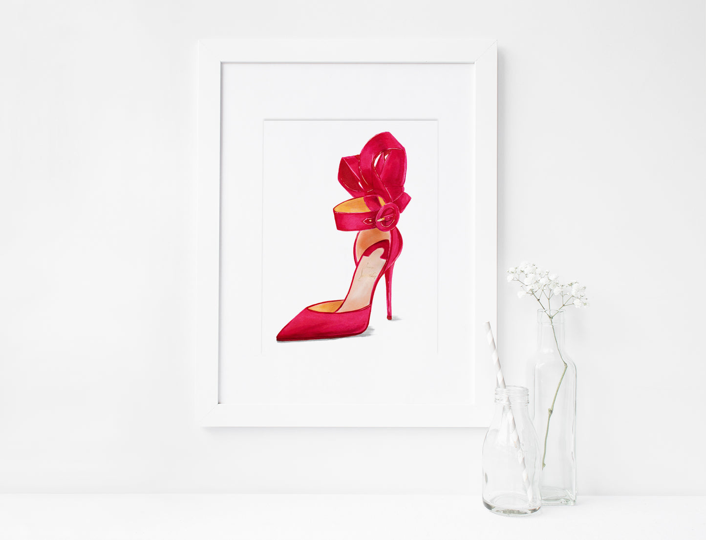 SET of 8, Women's Shoes, Stilettos, Marker Illustration, Printable Art, INSTANT DOWNLOAD