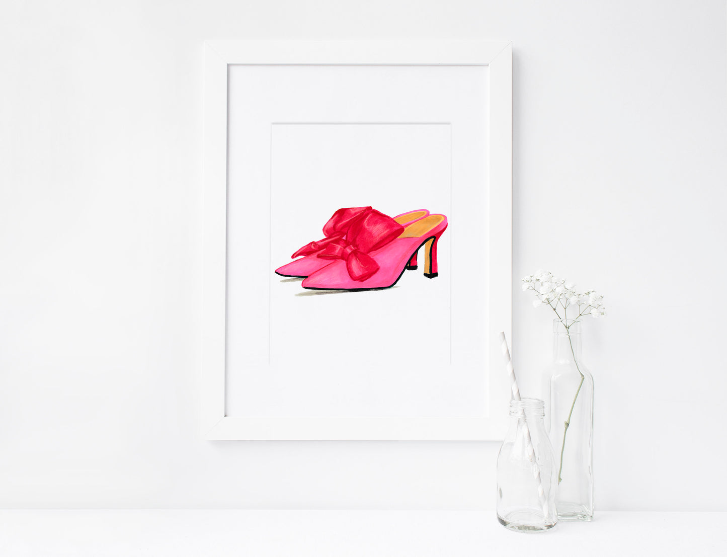 SET of 3, Women's Mules, Backless shoes, Marker Illustration, Printable Art, INSTANT DOWNLOAD