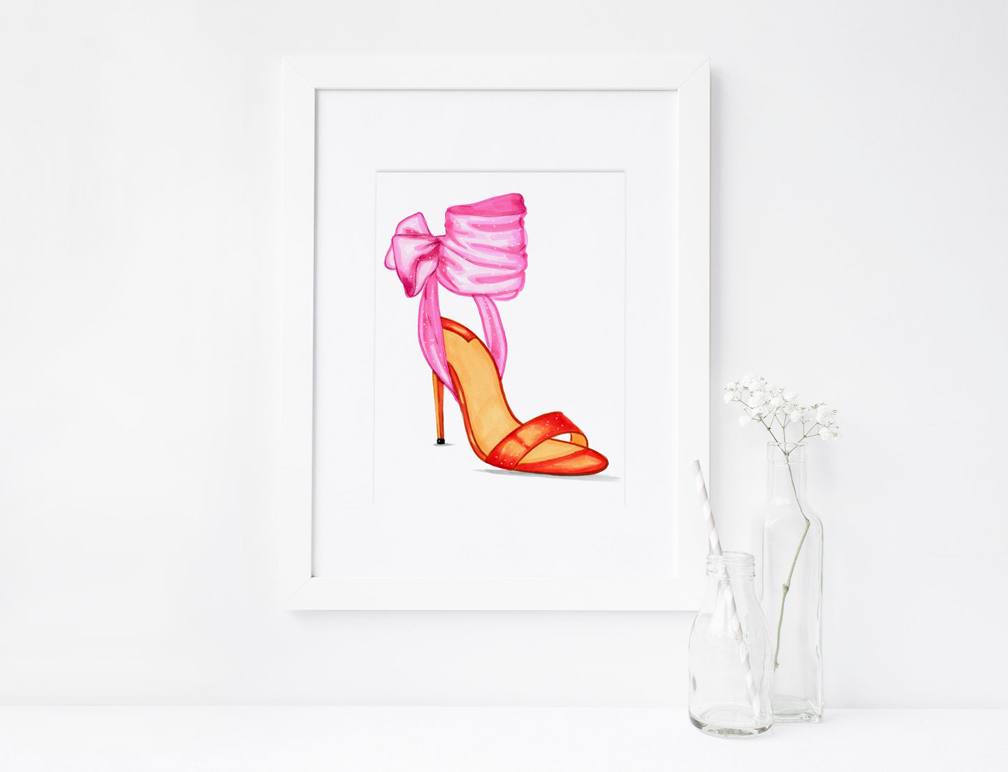 SET of 9, Women's Shoes, High-heel Sandals, Marker Illustration, Printable Art, INSTANT DOWNLOAD