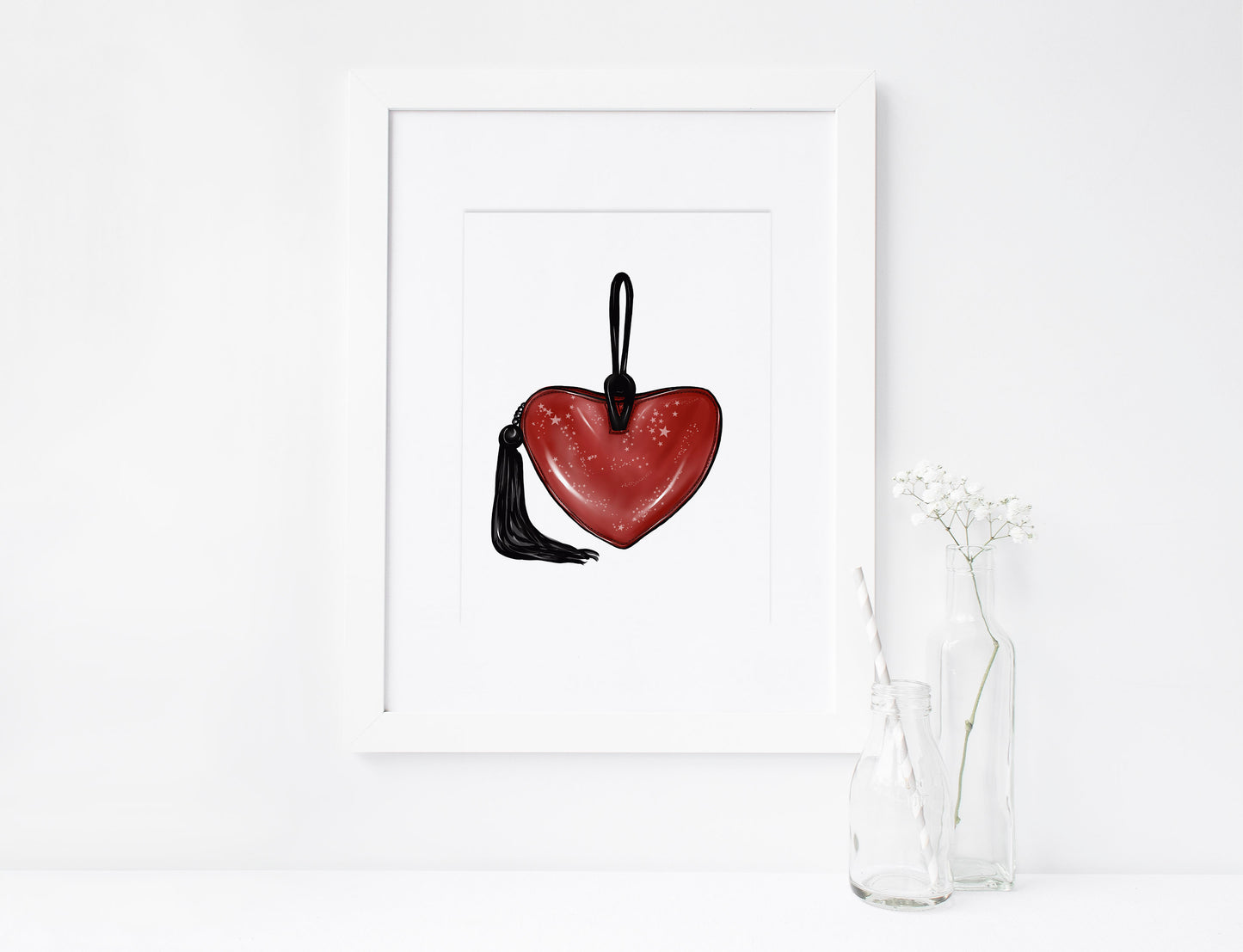 Red heart, Designer Handbag, Luxury Bag, Purses for Women, Printable Art, INSTANT DOWNLOAD