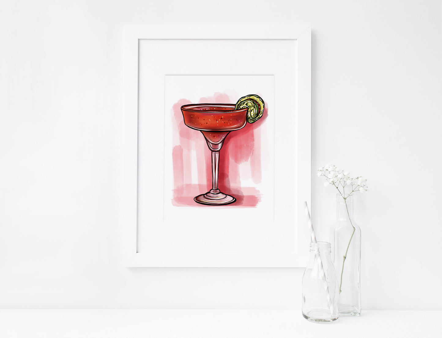 Bloody Mary, Red Cocktail, Printable Art, INSTANT DOWNLOAD