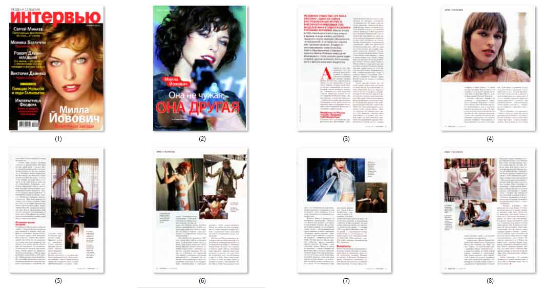 Milla Jovovich, Russian magazine, Cover, DIGITAL LISTING, Instant Download