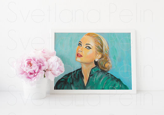 Grace Kelly, ART PRINT Signed by Artist