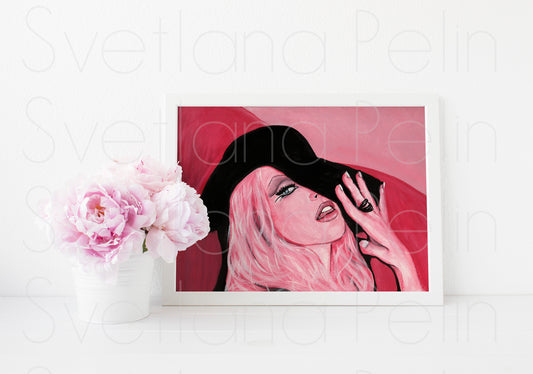 Christina Aguilera, ART PRINT Signed by Artist