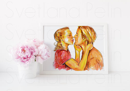 Rachel McAdams, Ryan Gosling, The Notebook, ORIGINAL Watercolor Painting, Artwork by Svetlana Pelin