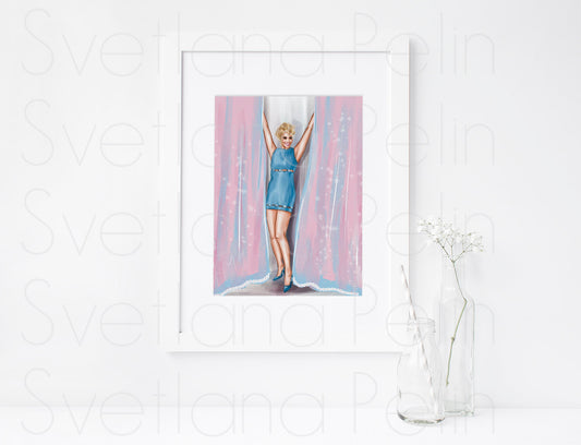 Elizabeth Berkley, Showgirls, ART PRINT Signed by Artist