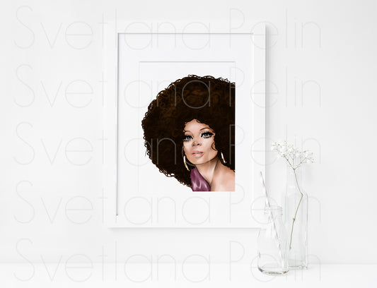 Diana Ross, ART PRINT Signed by Artist