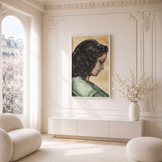 Gene Tierney. Museum Framed Print