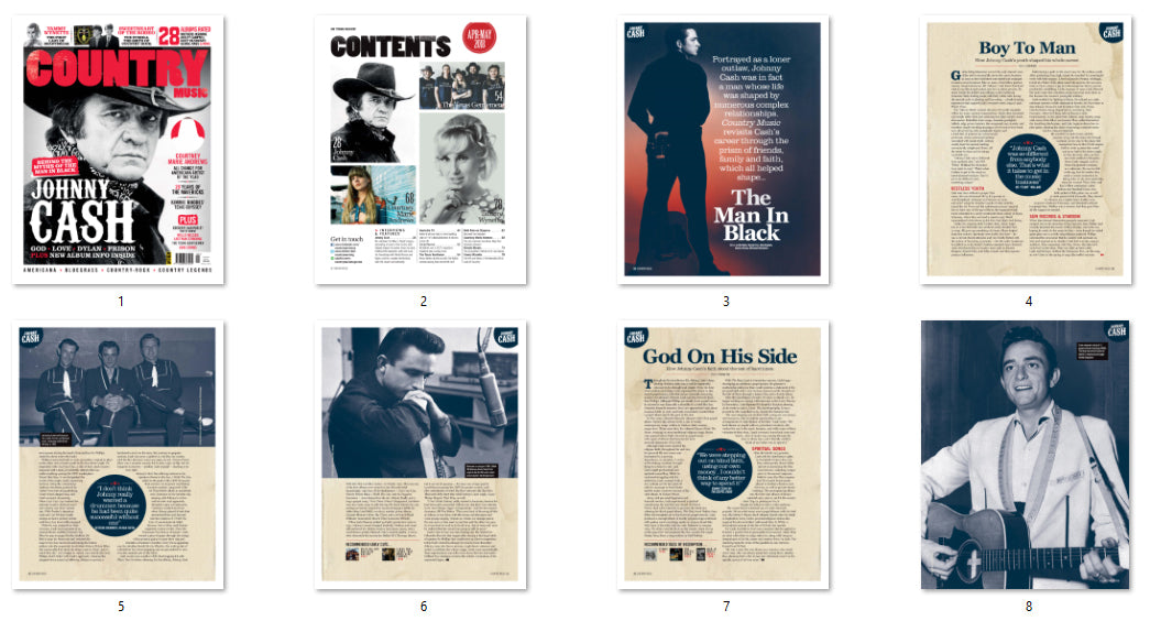 Johnny Cash, ENG magazine, Cover, DIGITAL LISTING, Instant Download