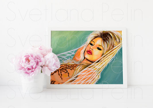 Brigitte Bardot, ART PRINT Signed by Artist